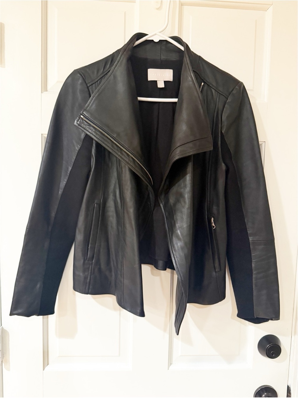 CHELSEA 28 Genuine Leather MOTO BIKER Jacket BLACK size M Nordstrom - Picture 7 of 11